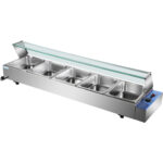 Komerciālais Bain Marie ar stikla aizsargu 5xGN1/2 | Adexa HBM25 - Image 5