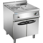 Komerciālais elektriskais Bain Marie ar skapīti 1xGN1/1 + 2xGN1/2 5kW 700mm dziļums | Adexa HEB709A