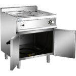 Komerciālais elektriskais Bain Marie ar skapīti 1xGN1/1 + 2xGN1/2 5kW 700mm dziļums | Adexa HEB709A - Image 3
