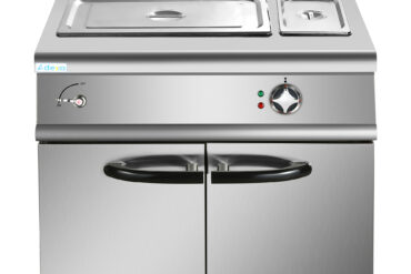 Komerciālā elektriskā tvaika vanna ar skapi 2xGN1/1 + 2xGN1/3 6kW 900mm dziļums | Adexa HEB909A