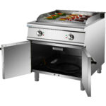 Profesionāla Elektriskā Grila Plātne ar Skapja Pamatni 12kW Gluda/Grieztā 900mm Dziļums | Adexa HER906A - Image 4