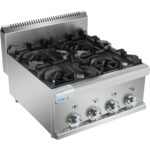 Komercijas gāzes vārīšanas virsma 4 degļi 14.2kW | Adexa HGR605