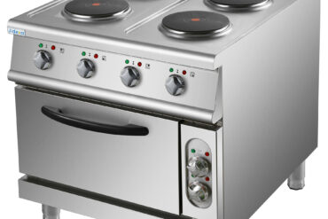 Komerciāla elektriskā plīts 4 degļi ar elektrisko krāsni 10.4kW+4.8kW | Adexa HRQ912A