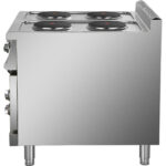 Komerciāla elektriskā plīts 4 degļi ar elektrisko krāsni 10.4kW+4.8kW | Adexa HRQ912A - Image 3