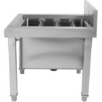 Uzkopšanas slotas izlietne un baseins Nerūsējošais tērauds 500x500x550mm | Adexa MS5050 - Image 5