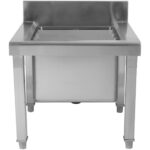 Uzkopšanas slotas izlietne un baseins Nerūsējošais tērauds 500x500x550mm | Adexa MS5050 - Image 8