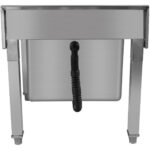 Uzkopšanas slotas izlietne un baseins Nerūsējošais tērauds 500x500x550mm | Adexa MS5050 - Image 3