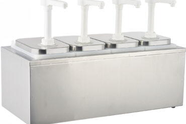Komerciāls garšvielu/mērču pumpju dozētājs 4x2 litri Nerūsējošais tērauds | Adexa NHP004