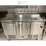 Atdzesēts sagatavošanas galds 3 durvis sviestmaižu augšdaļa 8xGN1/6 | Adexa P33 - Image 2