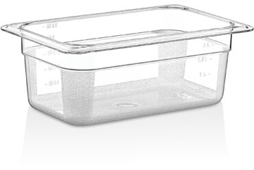 Polikarbonāta Gastronorm Paplāte GN1/4 Dziļums 100mm Caurspīdīga | Adexa P8144