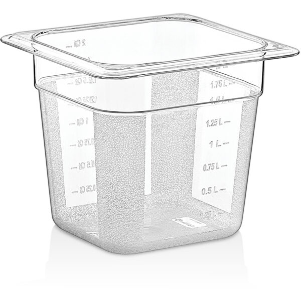 Polikarbonāta Gastronorms Trauks GN1/6 Dziļums 150mm Caurspīdīgs | Adexa P8166
