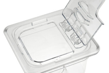 Polikarbonāta Gastronormas Konteinera Vāks ar Atveramo Vāciņu GN1/6 | Adexa P816LF