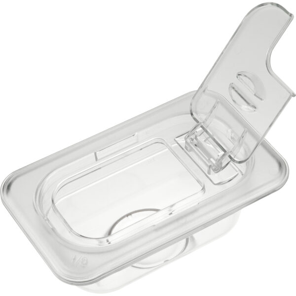 Polikarbonāta Gastonormas Konteinera Vāks ar Atlokāmu Vāku GN1/9 | Adexa P819LF