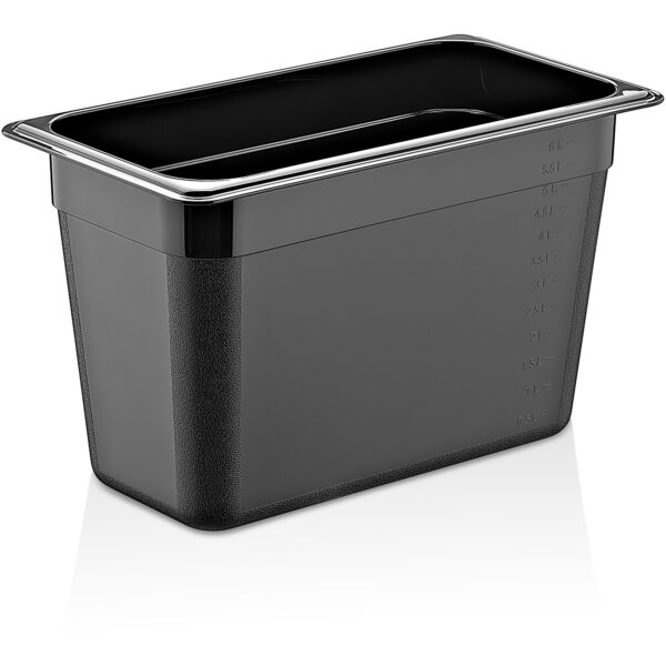 Polikarbonāta Gastronorm panna GN1/3 Dziļums 200mm Melna | Adexa PB8138
