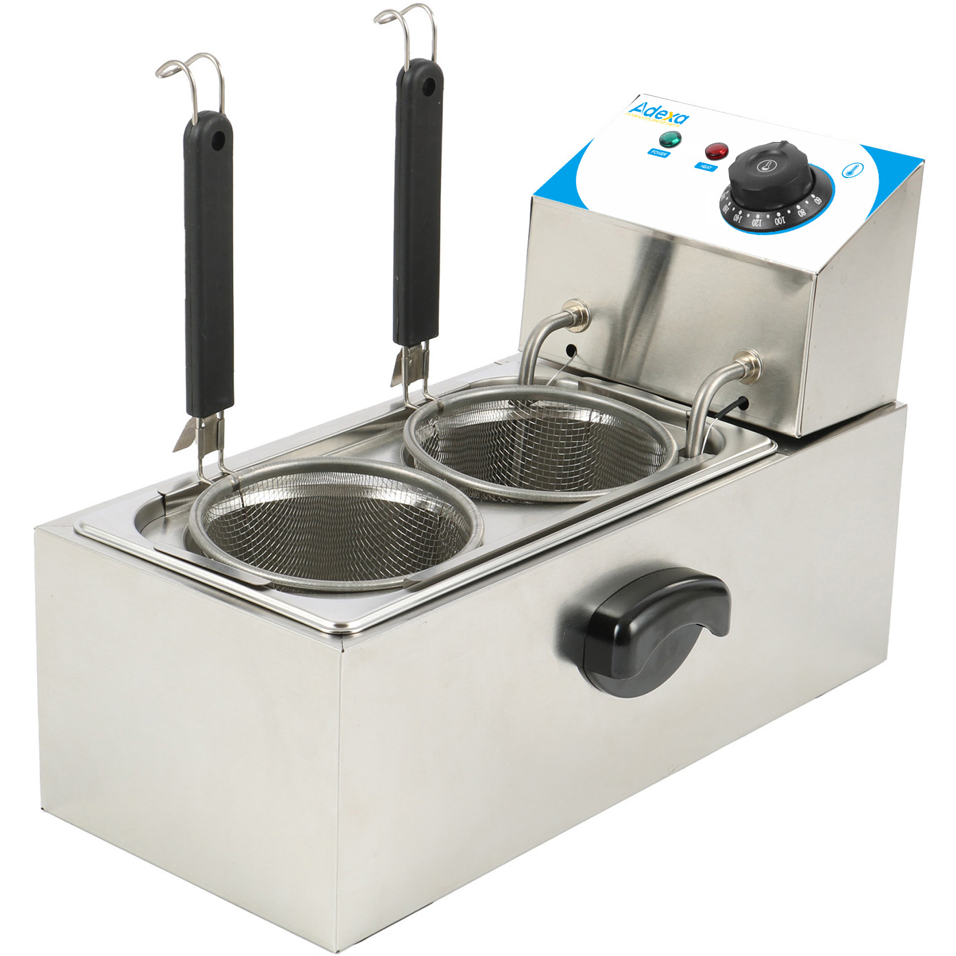 Komerciāla makaronu vārītājs Elektriska 2 grozi 4 litri Galda virsma | Adexa PCM4L Komerciāla makaronu vārītājs Elektriska 2 grozi 4 litri Galda virsma | Adexa PCM4L - Image 1