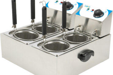 Komerciāla elektriskā makaronu katla vārīšanas iekārta ar 4 groziem 2x4 litri Galda modelis | Adexa PCM4L2