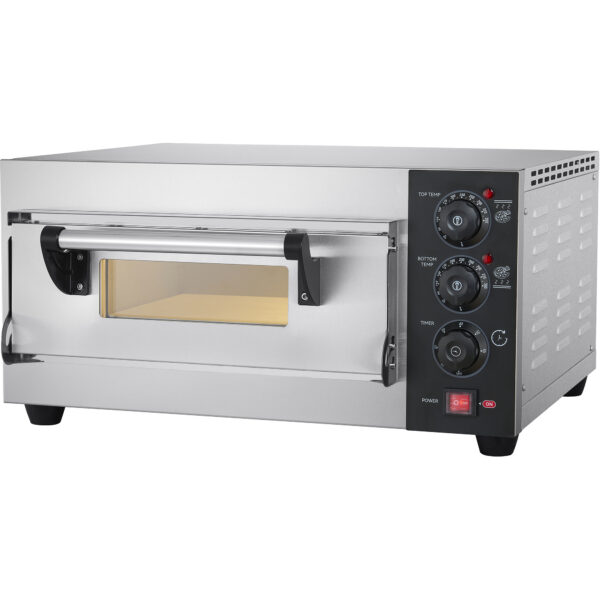 Komerciāla elektriskā picu krāsns 1 kamera 400x400mm 350°C Mehāniskā vadība 2.6kW 230V | Adexa PS441