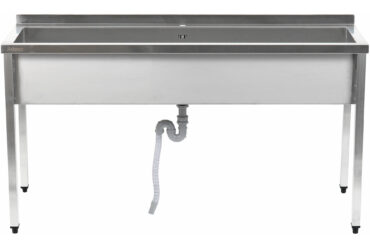 Komerciāla katlu mazgāšanas izlietne Nerūsējošais tērauds 1 bļoda Atskaldījums 1600x600x900mm Kvadrātveida kājas | Adexa PSA16060