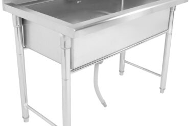 Šķirojama viena bļoda mazgāšanai no nerūsējošā tērauda Ronda kājas 1800x500x900mm | Adexa PSR18050