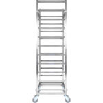 10 līmeņu ratiņi plauktiem/pannām/plātēm platumam 222-352mm Nerūsējošais tērauds | Adexa PT10 - Image 2