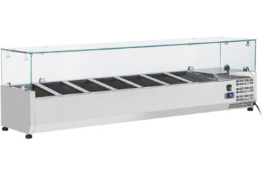 Ledusskapja uzglabāšanas zona ar virsmu 1600mm 7xGN1/4 Dziļums 330mm | Adexa PT16