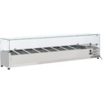 Dzesēts sagatavošanas galds 1800mm 8xGN1/4 Dziļums 330mm | Adexa PT18