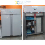 967lt Komerciālais ledusskapis Nerūsējošā tērauda stāvkabinete Divdurvju Ventilācijas dzesēšana | Adexa R800V - Image 4