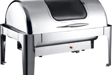 Elektriskā siltuma veltnis augšējā karsējamā panna GN1/1 Nerūsējošais tērauds Spoguļa pulējums 9 litri Stikla logs | Adexa RA2302BE