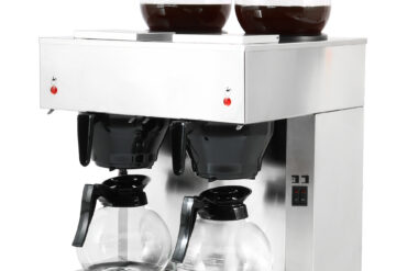 Komerciālais dubultais filtra kafijas automāts ar manuālu uzpildi, 2 stikla krūzes, 4 sildvirsmas | Adexa RB286X2