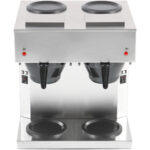 Komerciālais dubultais filtra kafijas automāts ar manuālu uzpildi, 2 stikla krūzes, 4 sildvirsmas | Adexa RB286X2 - Image 3