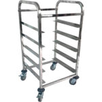 Tirdzniecības trauku mazgājamās mašīnas grozu ratiņi no nerūsējošā tērauda, 5 līmeņi, 550x510x1000mm | Adexa RT5505 - Image 2