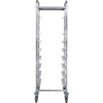 Komerckais trauku mazgājamās mašīnas groza ratiņš ar augšējo plauktu Nerūsējošais tērauds 9 līmeņi 550x510x1700mm | Adexa RT5509T - Image 4