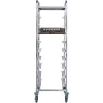 Komerckais trauku mazgājamās mašīnas groza ratiņš ar augšējo plauktu Nerūsējošais tērauds 9 līmeņi 550x510x1700mm | Adexa RT5509T - Image 2