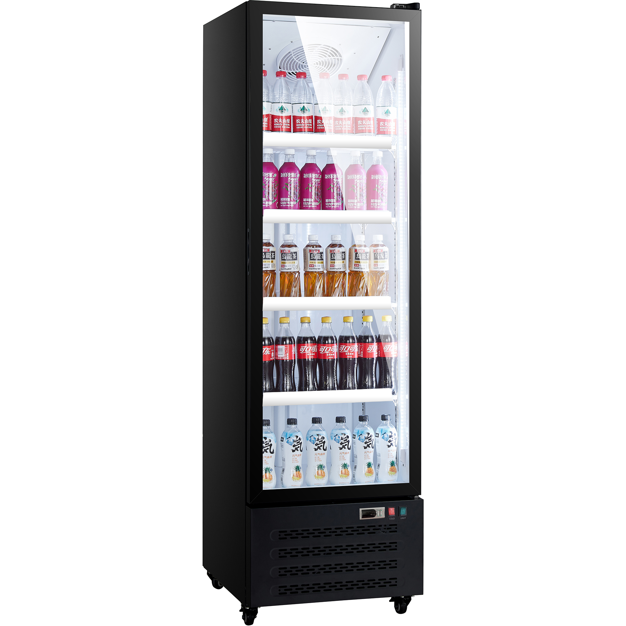 Vitrīnas pudeļu ledusskapis vertikāls ar vienām durvīm 345 litri Bez augšējā paneļa | Adexa SC380FB Vitrīnas pudeļu ledusskapis vertikāls ar vienām durvīm 345 litri Bez augšējā paneļa | Adexa SC380FB - Image 1