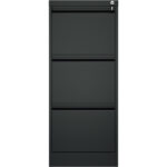 Profesionāla metāla arhīva skapīša 3 atvilktnes 460x620x1025mm Melns | Adexa SEDA3B - Image 4