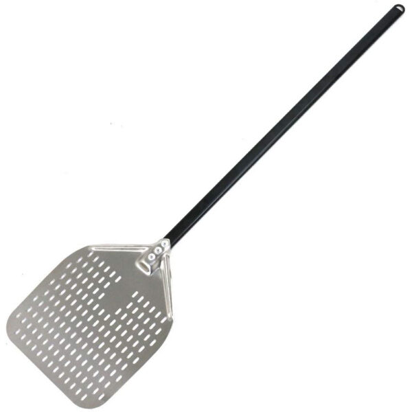 Pizza lāpsta 12'' kvadrātveida Perforēta Metāla rokturis Garums 140cm | Adexa SPP14012S