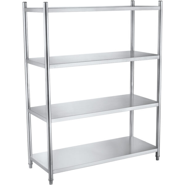 Profesionāla smagsvara plauktu vienība no nerūsējošā tērauda 1200x600x1550mm 4 plaukti | Adexa SR1200B2