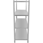 Profesionāla plauktu sistēma Nerūsējošais tērauds 1800x400x1500mm 4 plaukti | Adexa SSB18040 - Image 3