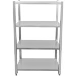 Profesionāla Plauktu Sistēma Nerūsējošais tērauds 1200x500x1500mm 4 plaukti | Adexa SSB12050 - Image 2