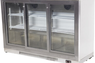 Aizmugures bāra dzesētājs 3 bīdāmas durvis 312 litri Nerūsējošais tērauds | Adexa SSBC03PS