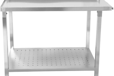 Izkrāvuma galds Kreisā puse 1100x650x850mm Ar apakšējo plauktu Ar aizsargmalu Nerūsējošs tērauds | Adexa SWB11065R