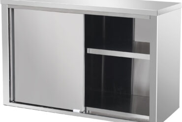 Sienas skapīša skapis ar bīdāmām durvīm Nerūsējošais tērauds 1000x400x650mm | Adexa SWC100402DR