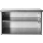 Sienas skapja skapis Nerūsējošais tērauds 1200x400x800mm | Adexa SWCH12040