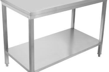 Profesionāls darba galds Nerūsējošā tērauda Apakšējo plauktu Aizsargmala 600x700x900mm | Adexa SWT7060B