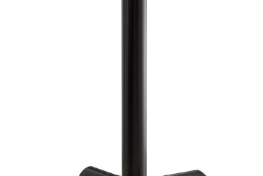 Melns galda pamatne 22x22'' Standarta augstums Sandtex pārklājums | Adexa T2222TH
