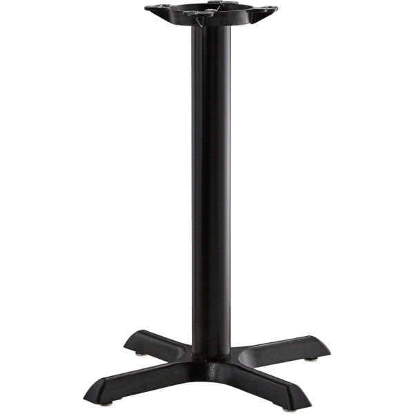 Melns galda pamatne 22x22'' Standarta augstums Sandtex pārklājums | Adexa T2222TH