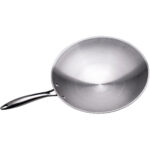 Profesionāla wok panna Premium apaļa dibena Nerūsējošais tērauds 13.5''/340mm | Adexa TP13410