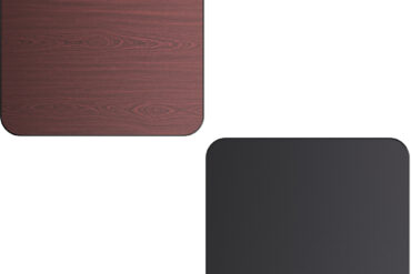 Laminēts Kvadrāta Galda Virsma Apgriežama Mahagonija un Melna 24x24'' | Adexa TT2424MB