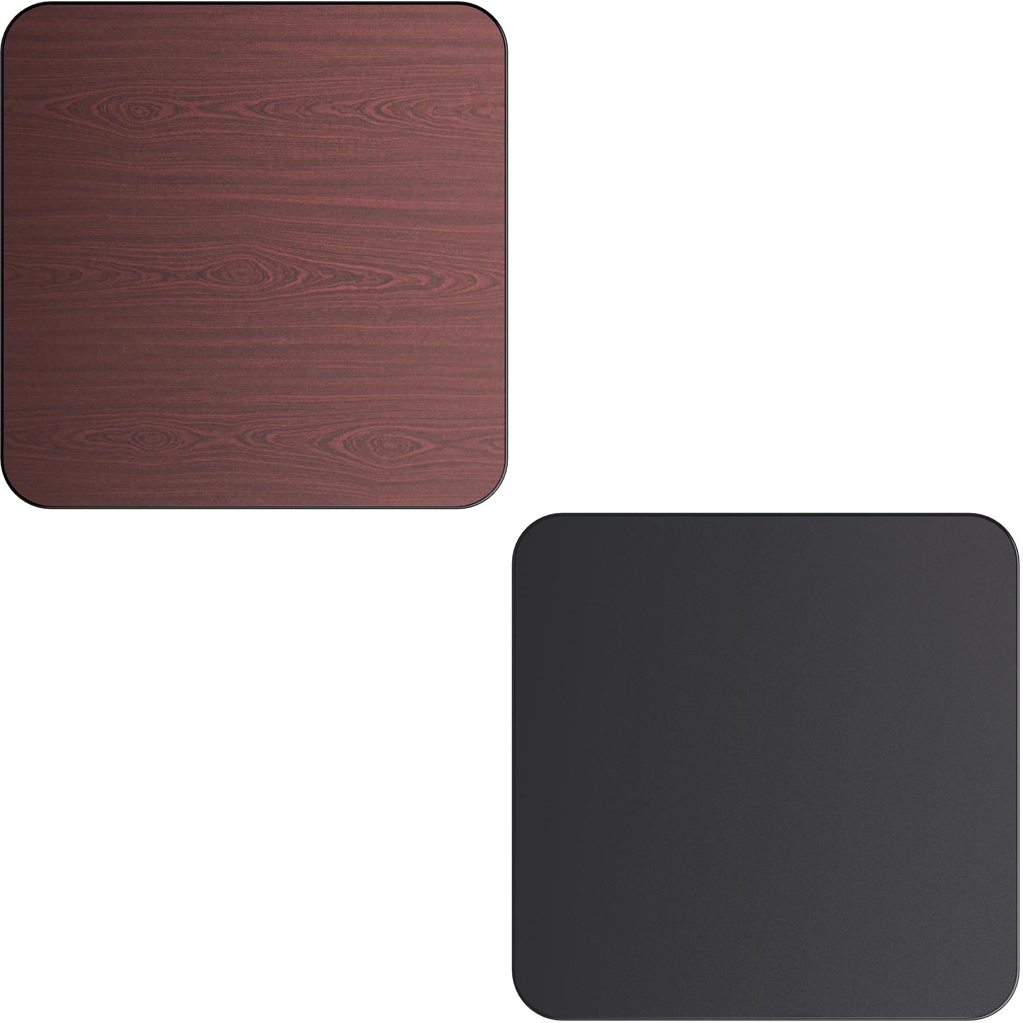 Laminēta kvadrātveida galda virsma apgriežama Mahagonijs & Melns 30x30'' | Adexa TT3030MB Laminēta kvadrātveida galda virsma apgriežama Mahagonijs & Melns 30x30'' | Adexa TT3030MB - Image 1