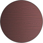 Laminēts apaļš galda virsmas reversīvs galdu mahagons un melns Ø30'' | Adexa TT30RMB - Image 2